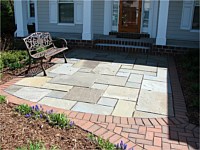 Multiple types of pavers in one patio