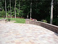 Multiple types of pavers in one patio