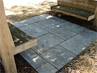 Multiple types of pavers in one patio